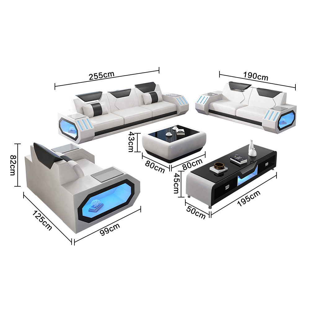 sofá led