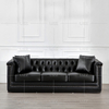 Cómodo y enorme sofá negro para sala de estar