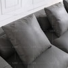 Cómodo sofá seccional de cuero para sala de estar