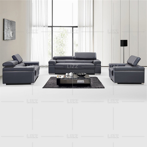 Muebles para el hogar Venta caliente Sofá de cuero gris