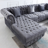 Sofá de tela de lino curvo Seater