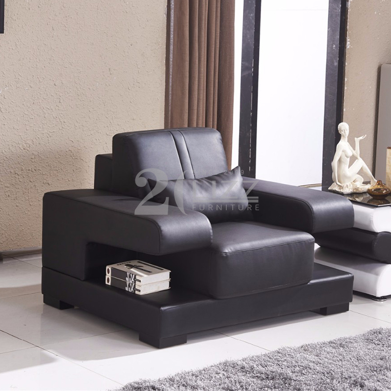 Sofá de cuero moderno para muebles para el hogar con almacenamiento