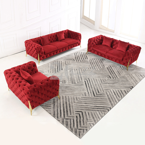 Sofá Chesterfield Vintage Heather de tela