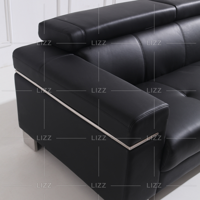 Sofá de cuero clásico para sala de estar