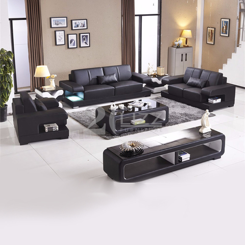 Sofá de cuero moderno para muebles para el hogar con almacenamiento