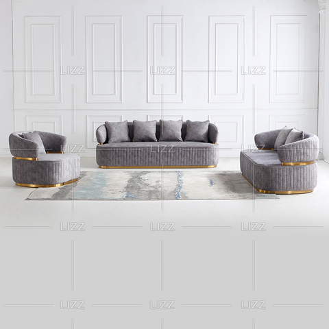 Sofá de salón pequeño gris oscuro con clase