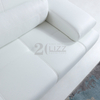 Sofá funcional de cuero blanco para sala de estar