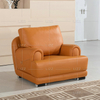 Cómodo sofá de cuero minimalista para sala de estar