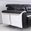 Conjunto de muebles Sofá reclinable de cuero negro