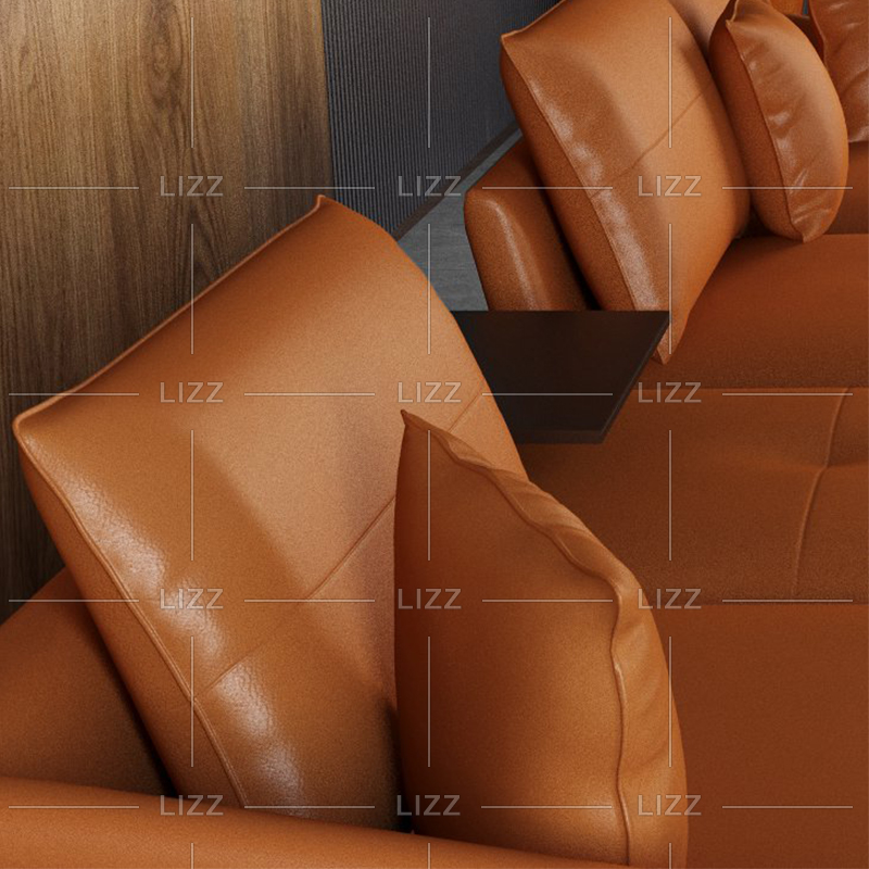 Sofá de sala de estar de ocio contemporáneo con chaise