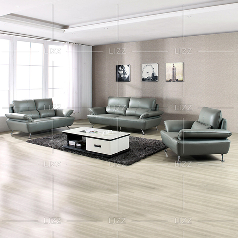 Conjunto de muebles Ocio Sofá de cuero caramelo