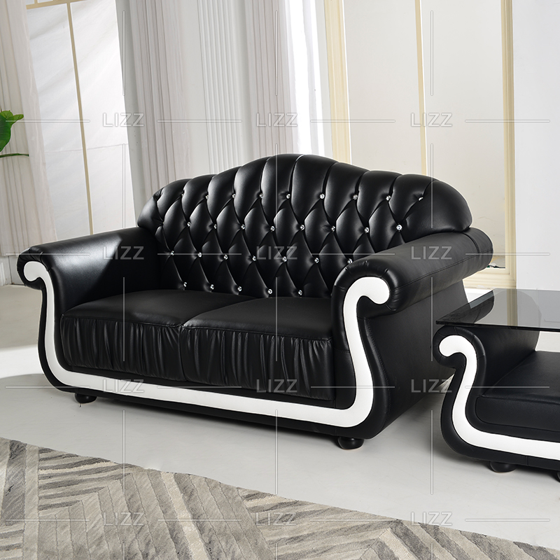 Sofá de cuero moderno para sala de estar con