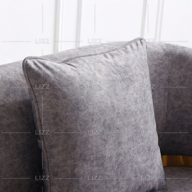 Sofá de salón pequeño gris oscuro con clase