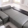 Cómodo sofá seccional de cuero para sala de estar