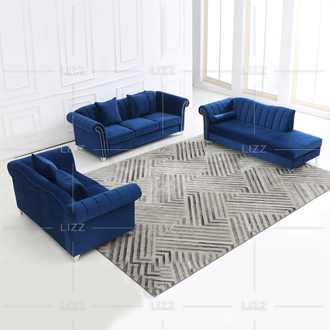 Sofá de tela de esquina de buena calidad con chaise